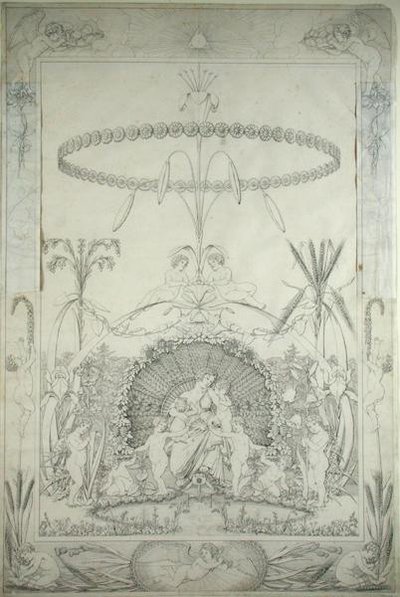 Tag (Kupferentwurf und alternative Version), 1803 von Philipp Otto Runge